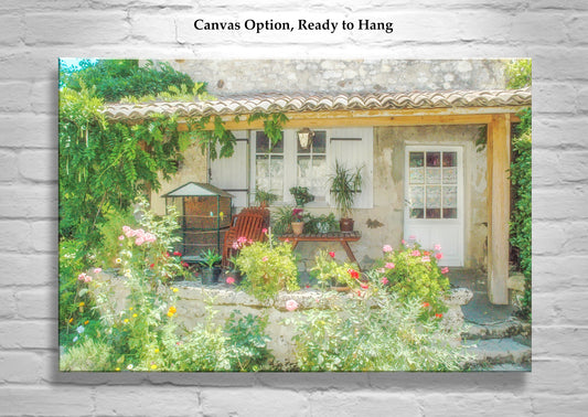 Charming French Farmhouse Art | Rustic Bordeaux Countryside Cottage