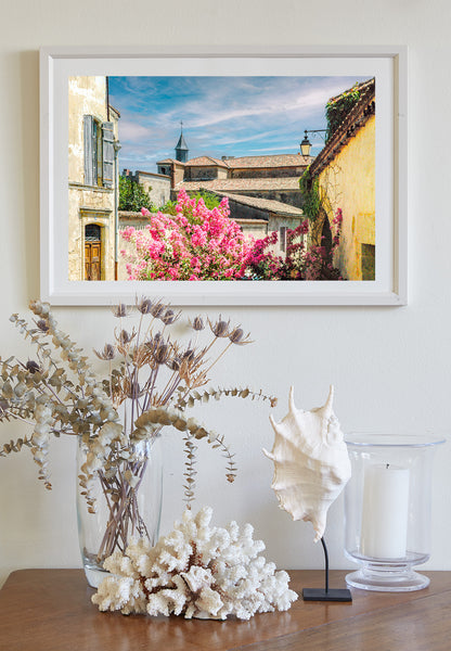 Quaint French Village Art Print | Vintage France Wall Decor