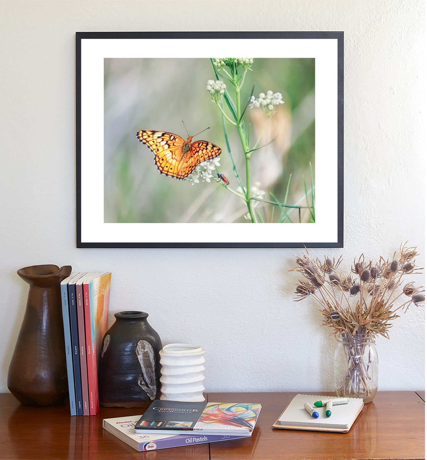 Butterfly Insect Art Photography with Tarantula Hawk Wasp as Elegant Nature Decor