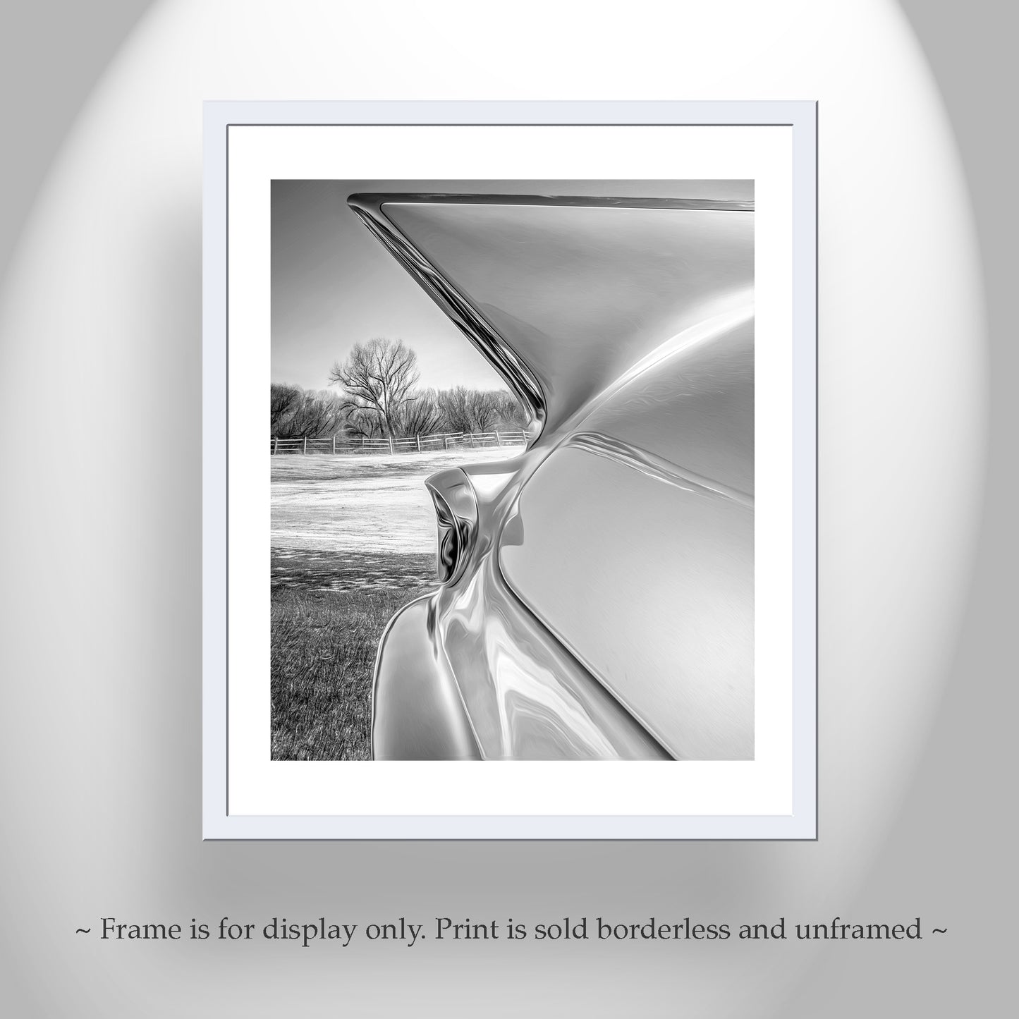 1957 Cadillac Eldorado Car Picture in Black and White