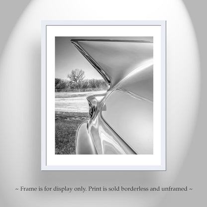 1957 Cadillac Eldorado Car Picture in Black and White
