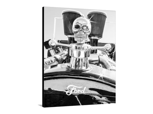 Hot Rod Muscle Car Art Canvas in Black and White | Ford Model T