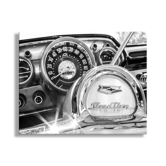 Classic Car Art with Chevrolet 210 in Black and White