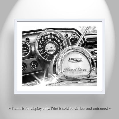 Classic Car Art with Chevrolet 210 in Black and White
