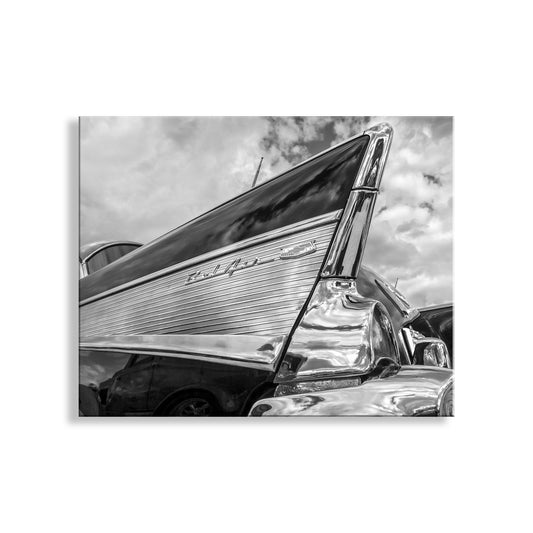 Chevy Bel Air Black and White Classic Car Art Print for Your Walls