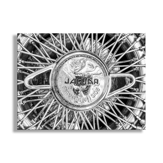 Jaguar E-Type Automobile Decor Car with Vintage Wire Wheels