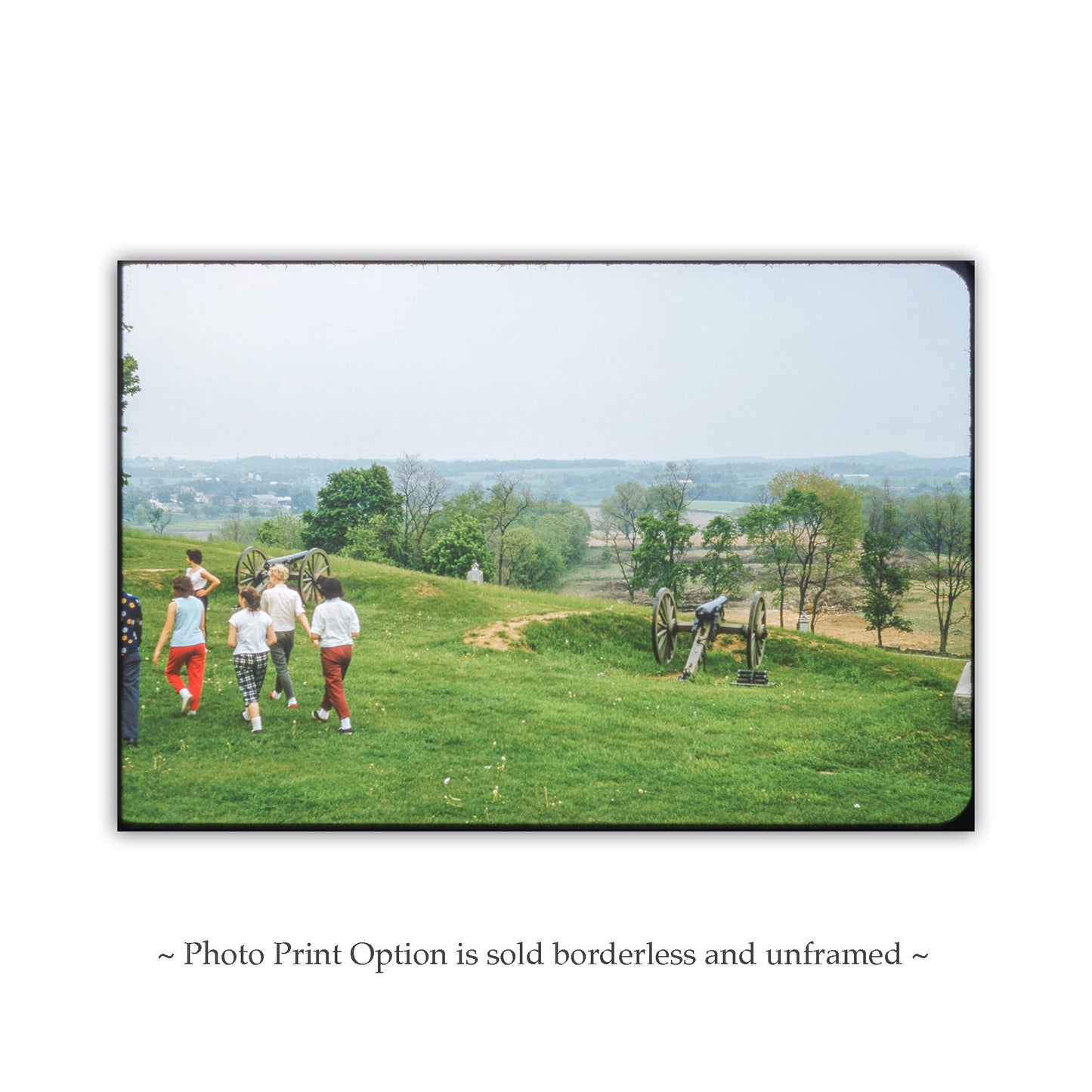 Gettysburg Battlefield Vintage Photo Mid-Century Pennsylvania