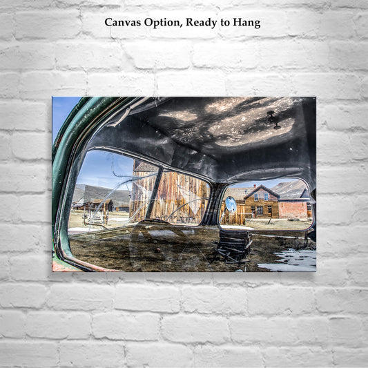 Bodie Ghost Town Wall Art with Old Vintage Truck