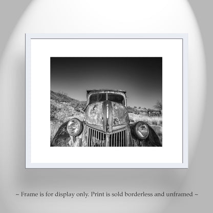 Old Farm Truck Art Black and White Photography