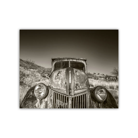 Vintage Ford Truck Photograph in Sepia Tone