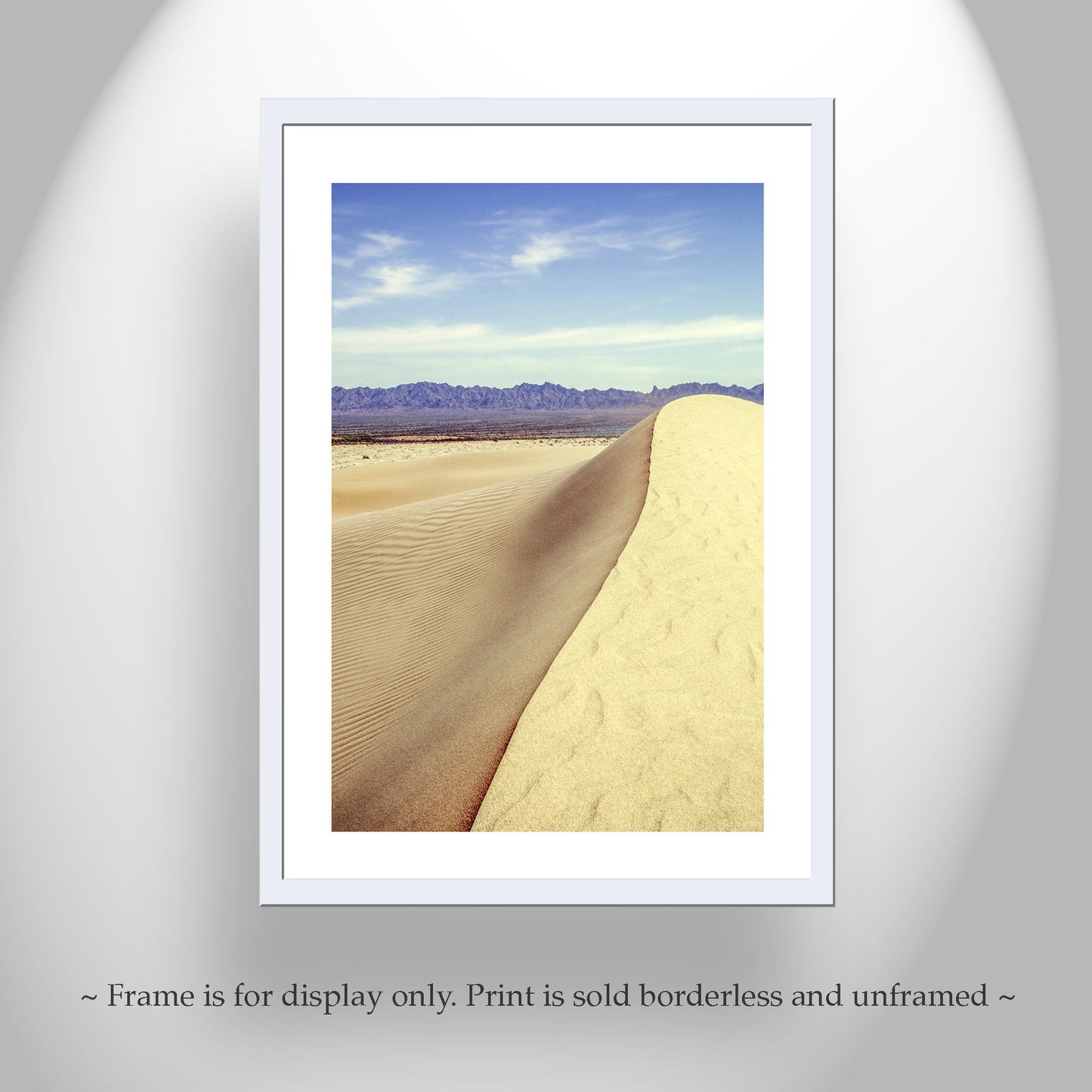 Glamis Sand Dunes Art Print in Southern California Mojave Desert as Wall Decor