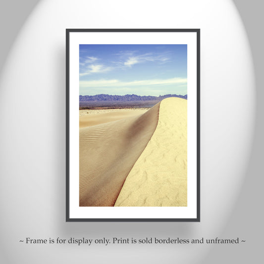 Glamis Sand Dunes Art Print in Southern California Mojave Desert as Wall Decor