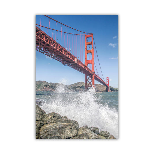 Golden Gate Bridge Presidio Fort Point Ocean Waves Photography Art Print