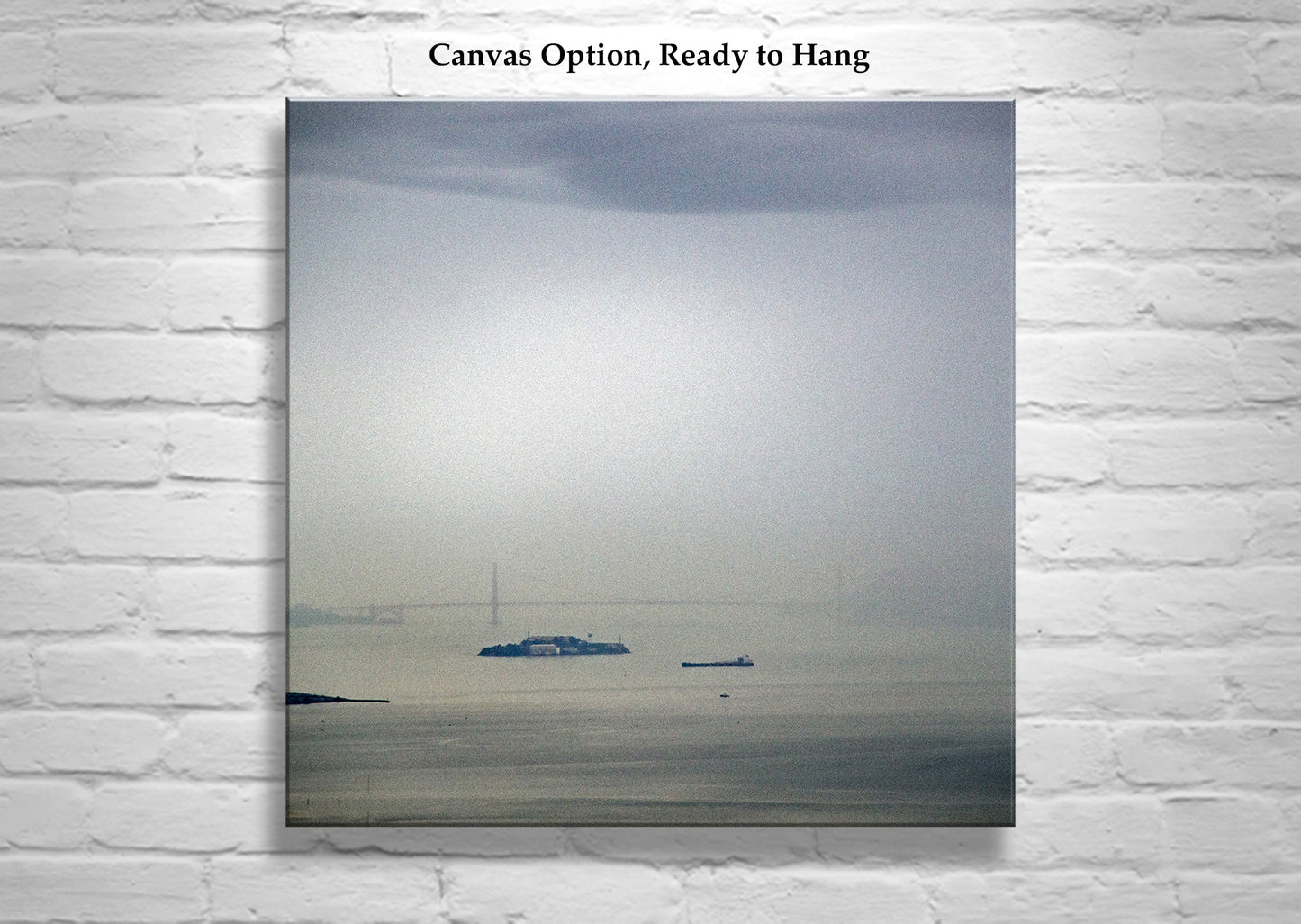 San Francisco Bay Fog with Golden Gate Bridge as Painterly Art
