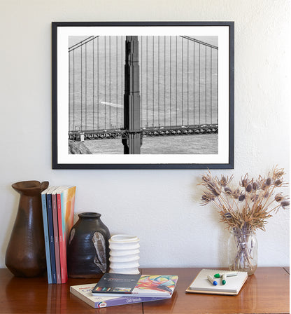 Black and White Golden Gate Bridge Wall Art Photography Print
