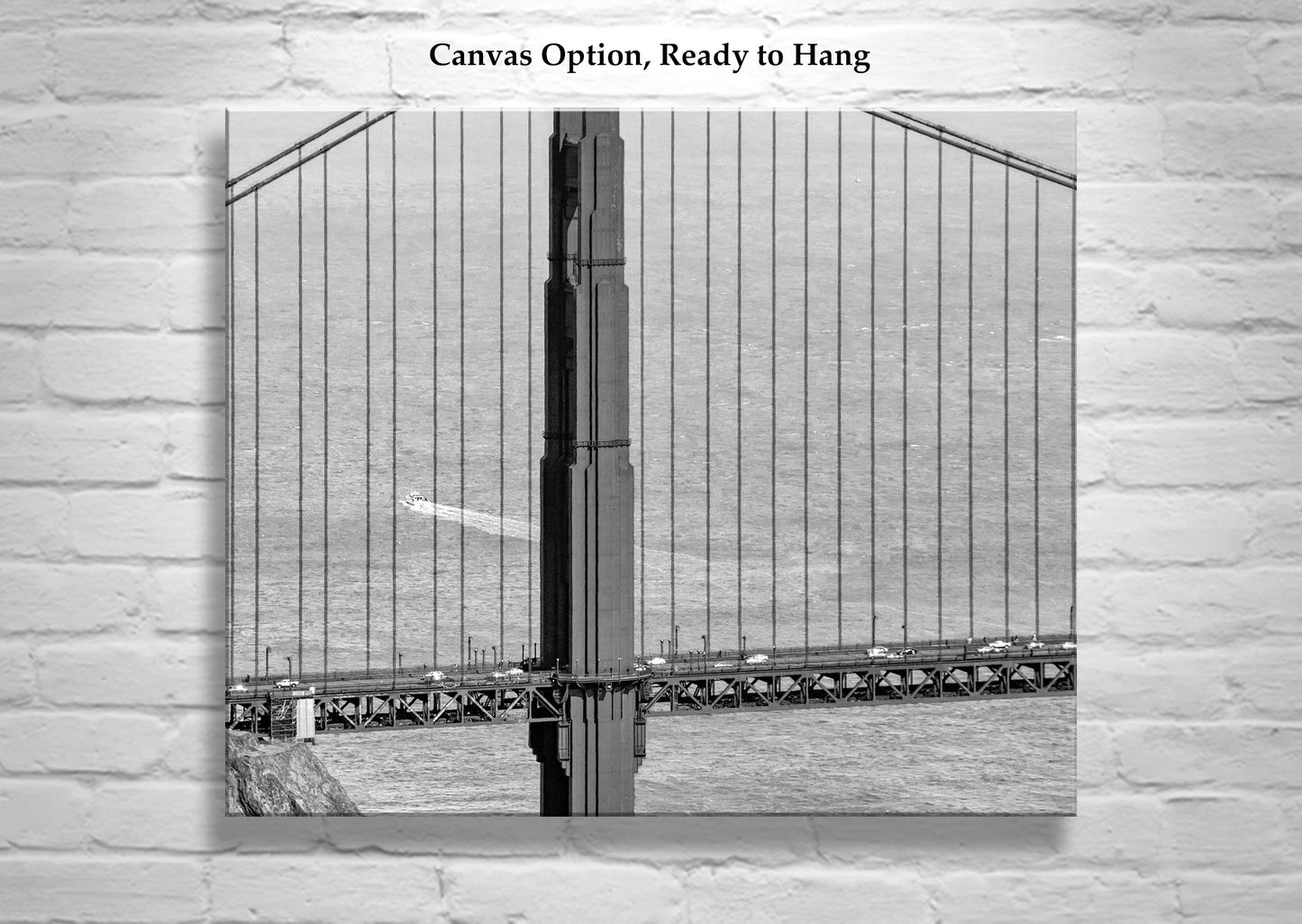 Black and White Golden Gate Bridge Wall Art Photography Print