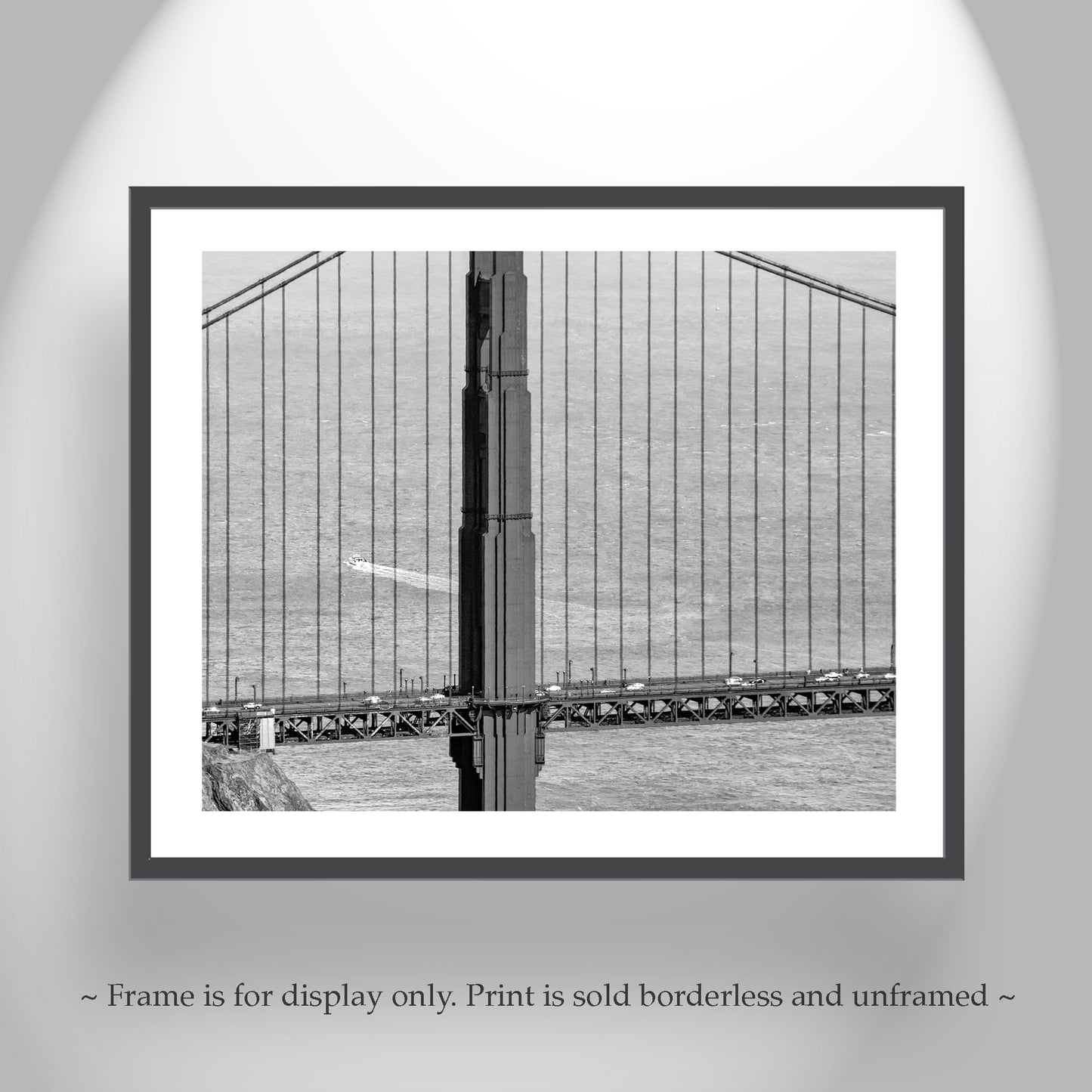 Black and White Golden Gate Bridge Wall Art Photography Print