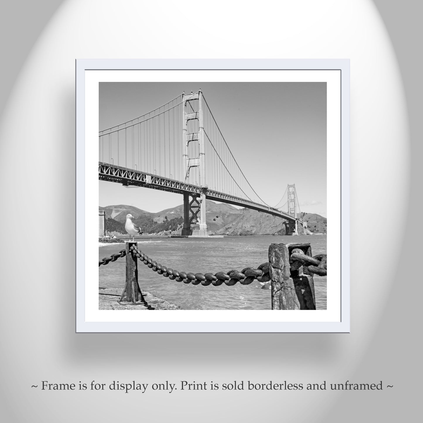 Black and White Artwork of Golden Gate Bridge at Fort Point | The Presidio National Park
