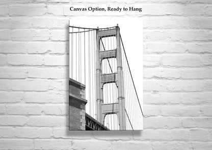 Black and White Golden Gate Bridge San Francisco Wall Decor