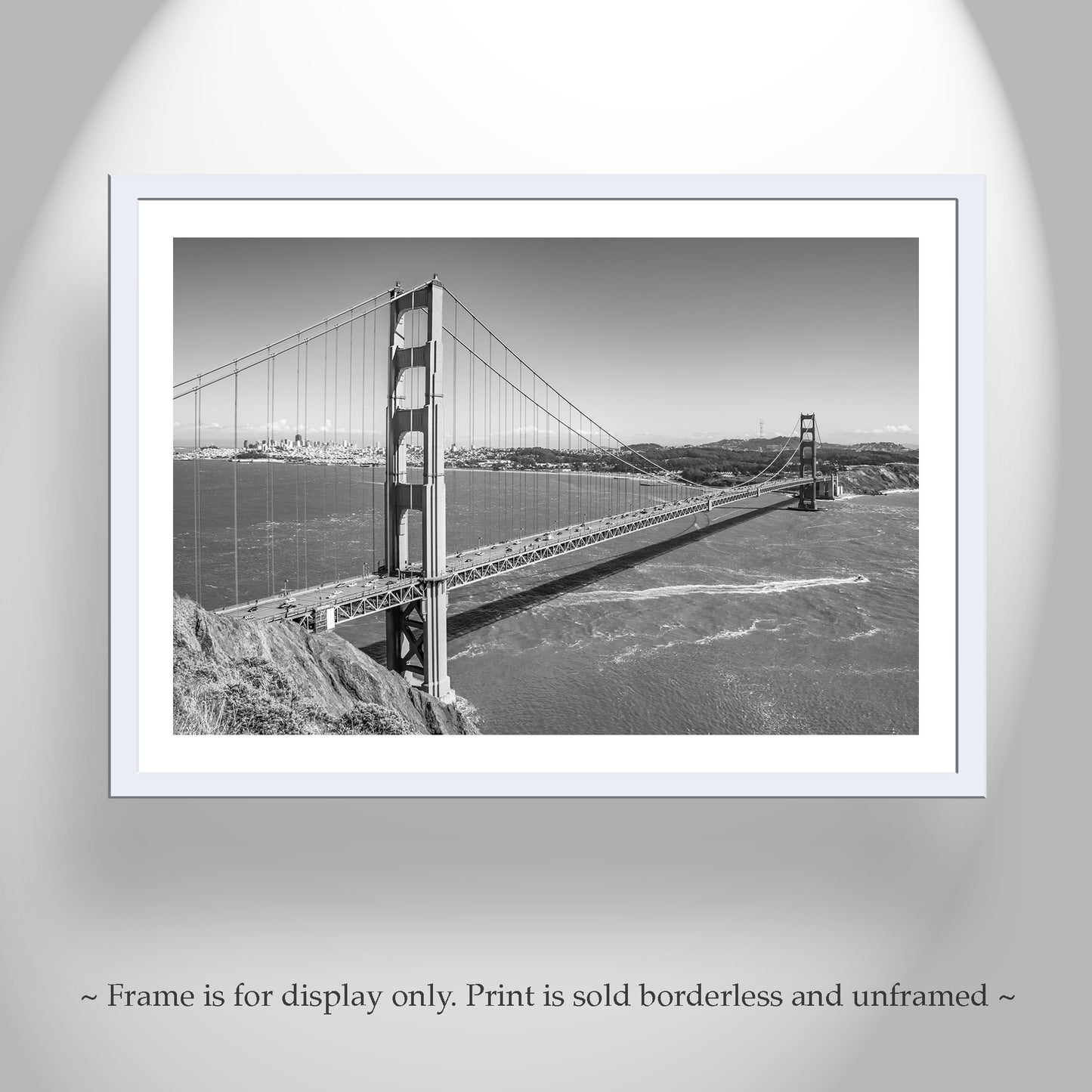Golden Gate Bridge Black and White San Francisco Art Photography Print