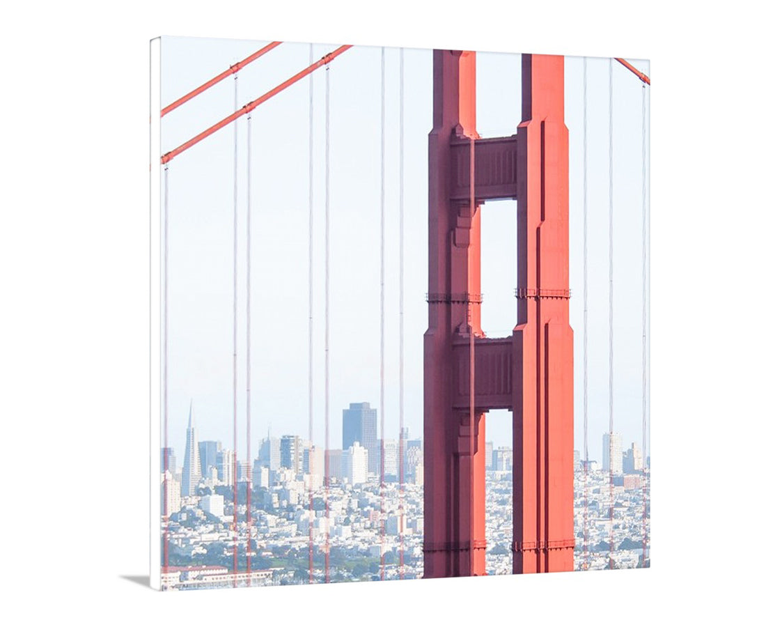 For your viewing pleasure, my cool Golden Gate Bridge art: here, the colossal 1937 bridge frames everyone's favorite city, San Francisco California USA! Original, unique signed art by Murray Bolesta!&nbsp;