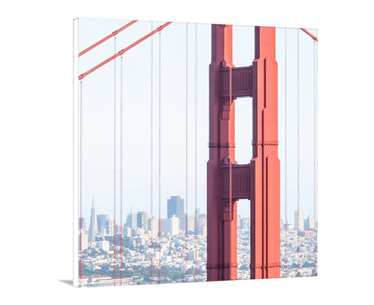 For your viewing pleasure, my cool Golden Gate Bridge art: here, the colossal 1937 bridge frames everyone's favorite city, San Francisco California USA! Original, unique signed art by Murray Bolesta!&nbsp;
