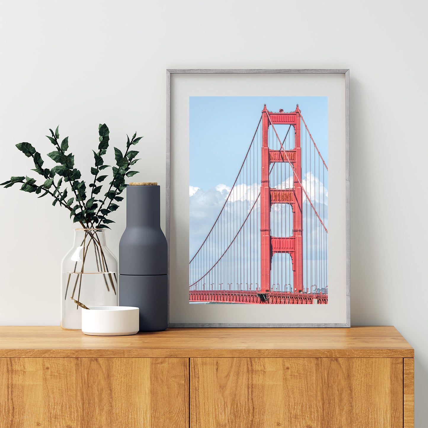 Minimalist Golden Gate Bridge San Francisco Fine Art Print as Wall Decor