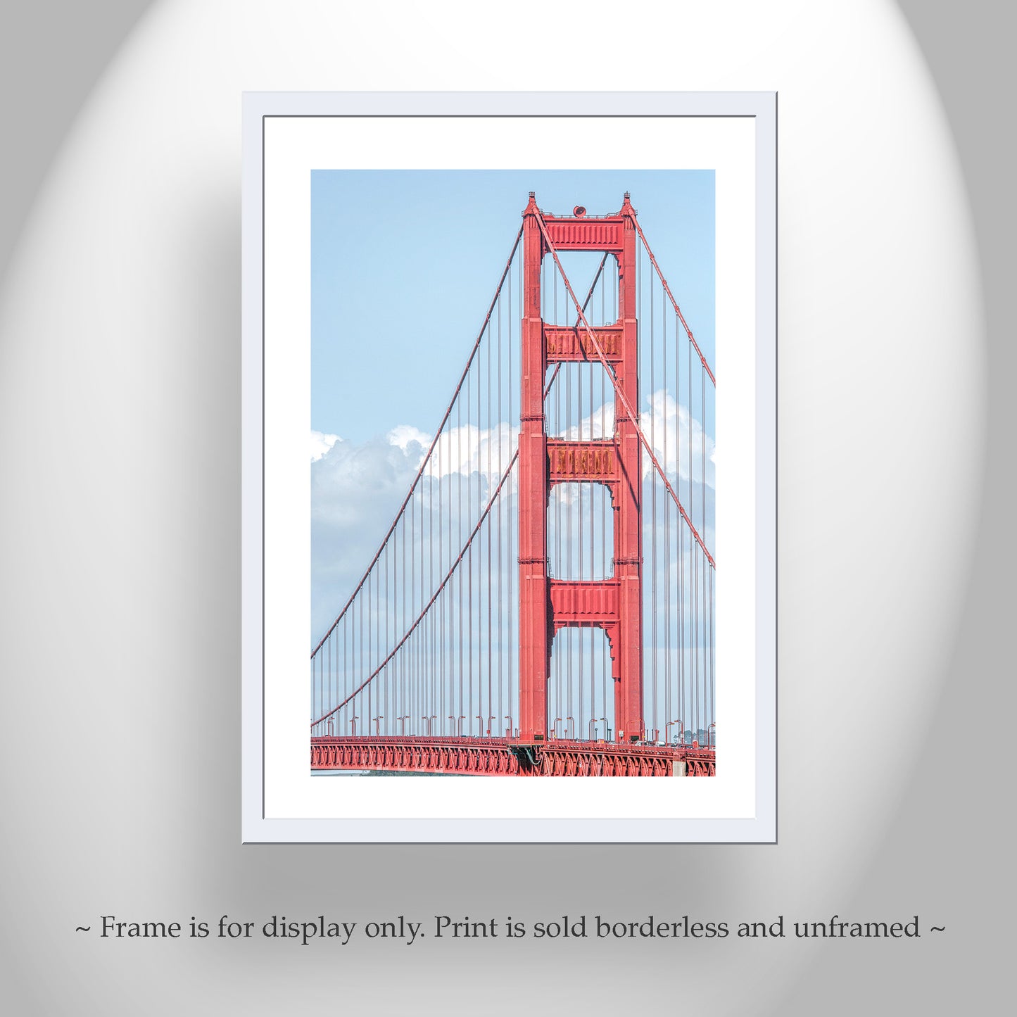 Minimalist Golden Gate Bridge San Francisco Fine Art Print as Wall Decor