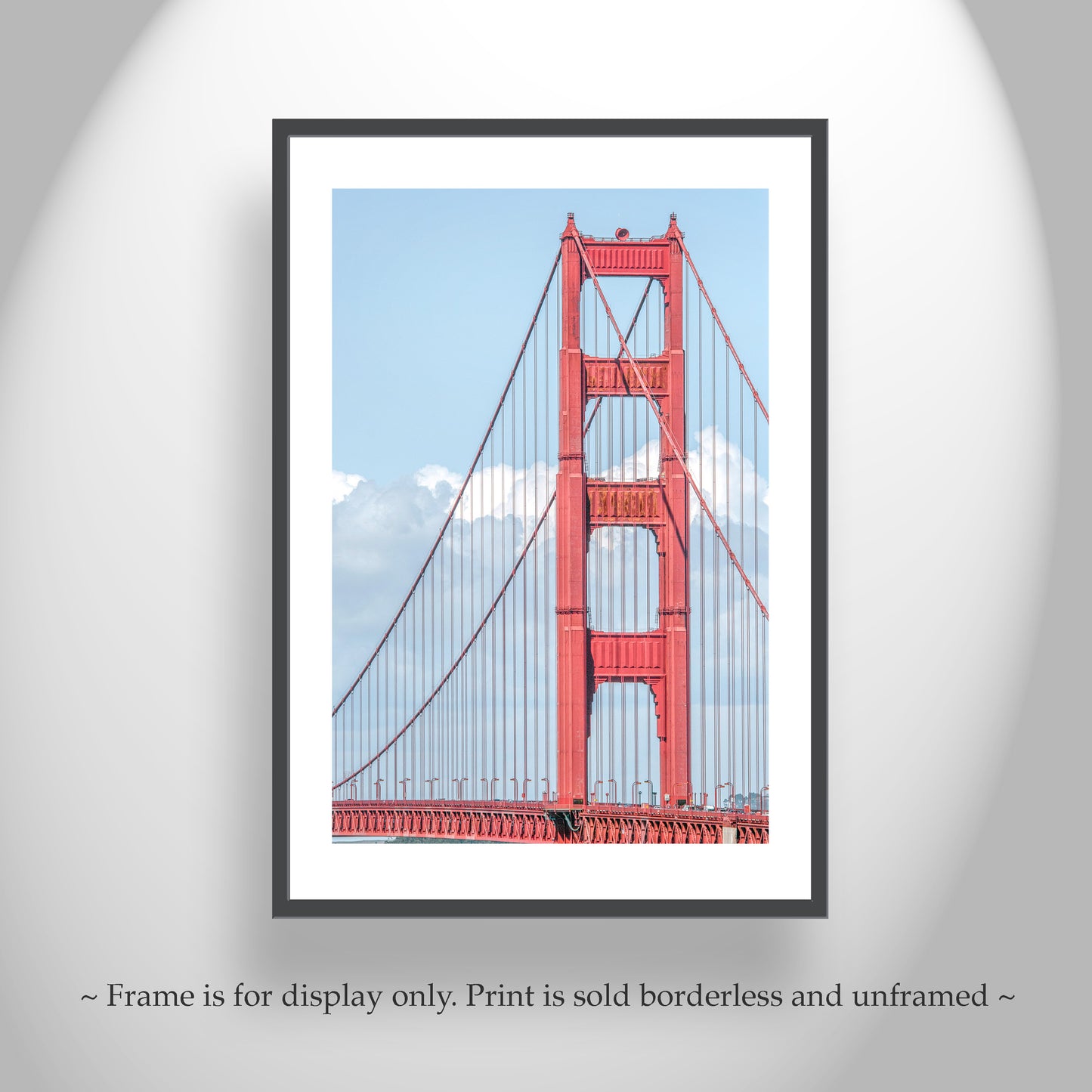 Minimalist Golden Gate Bridge San Francisco Fine Art Print as Wall Decor