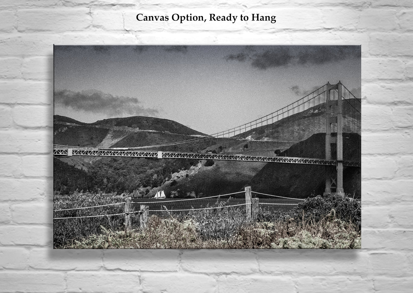 Marin County Art Print from San Francisco Presidio with Sailboats