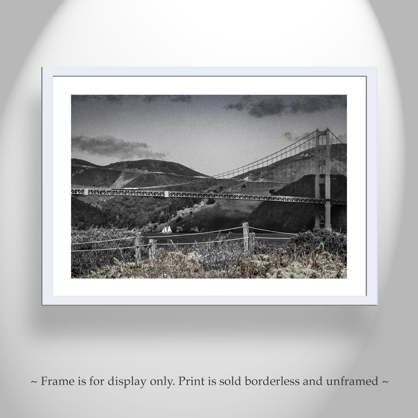 Marin County Art Print from San Francisco Presidio with Sailboats