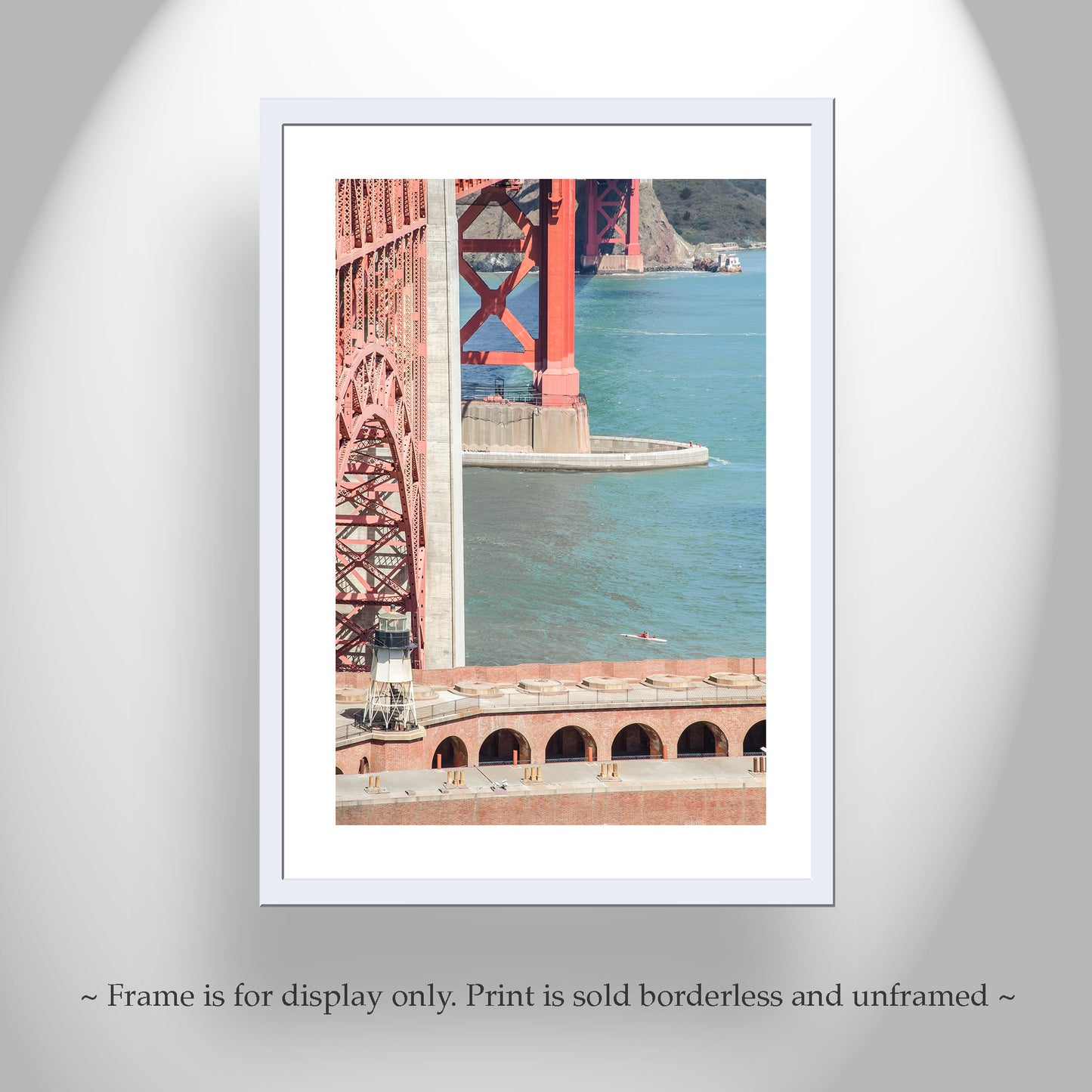 Bay Area Kayak Art Print at Golden Gate Bridge Presidio Fort Point