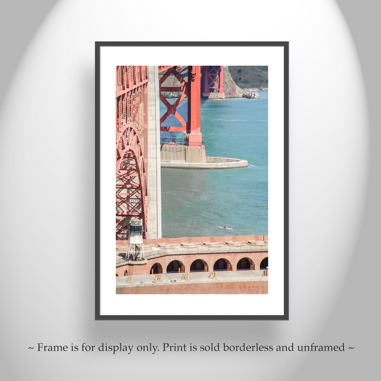 Bay Area Kayak Art Print at Golden Gate Bridge Presidio Fort Point