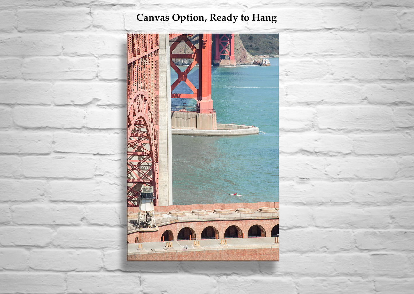 Bay Area Kayak Art Print at Golden Gate Bridge Presidio Fort Point
