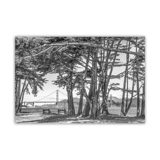 Presidio San Francisco Bay Art | Golden Gate Bridge in Black and White