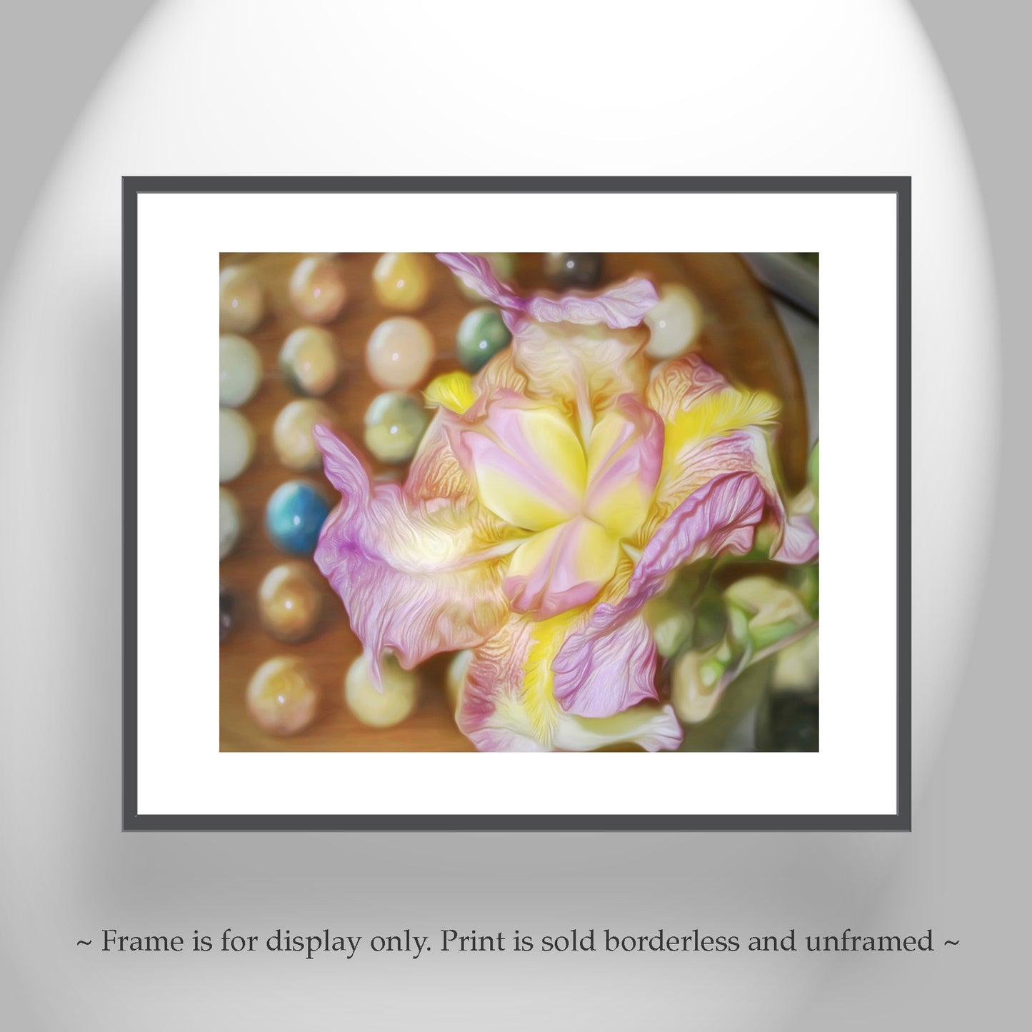 Iris Flower Photograph Whimsical Psychedelic Wall Decor