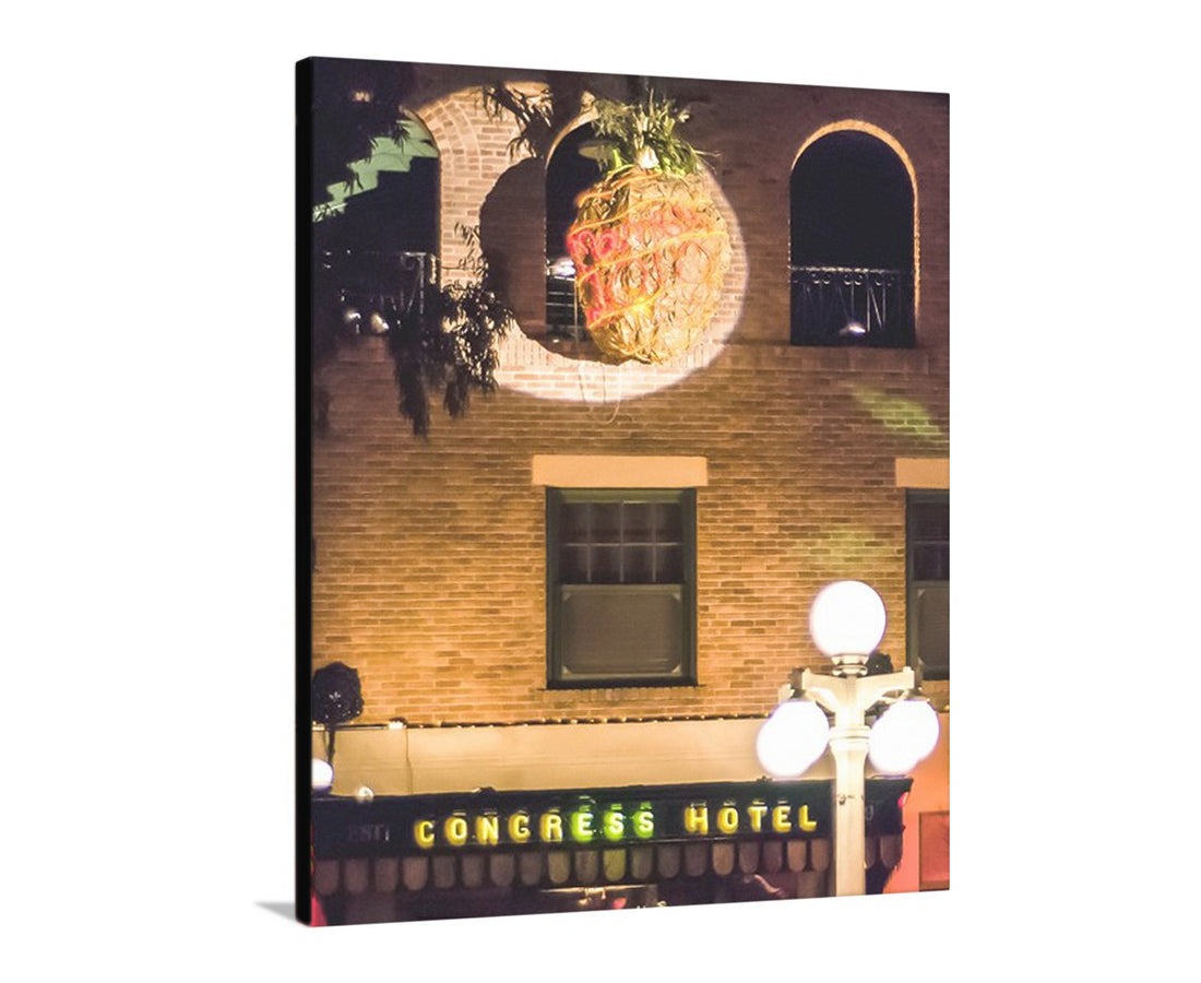 Tucson Arizona Hotel Congress at Night Wall Photo Art Print