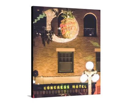 Tucson Arizona Hotel Congress at Night Wall Photo Art Print