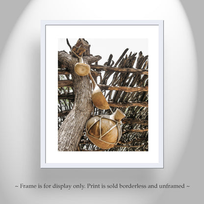 Rustic Gourd Art with Ocotillo Ramada | Southwestern Design