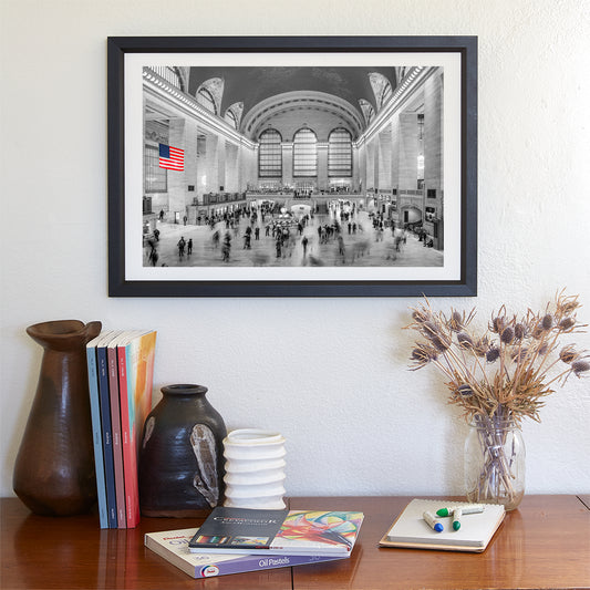 Grand Central Terminal New York City Black & White Wall Art Decor