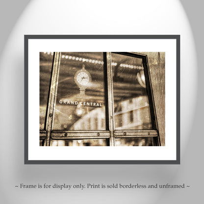 Grand Central Station Photograph in Vintage Style | New York City Wall Decor