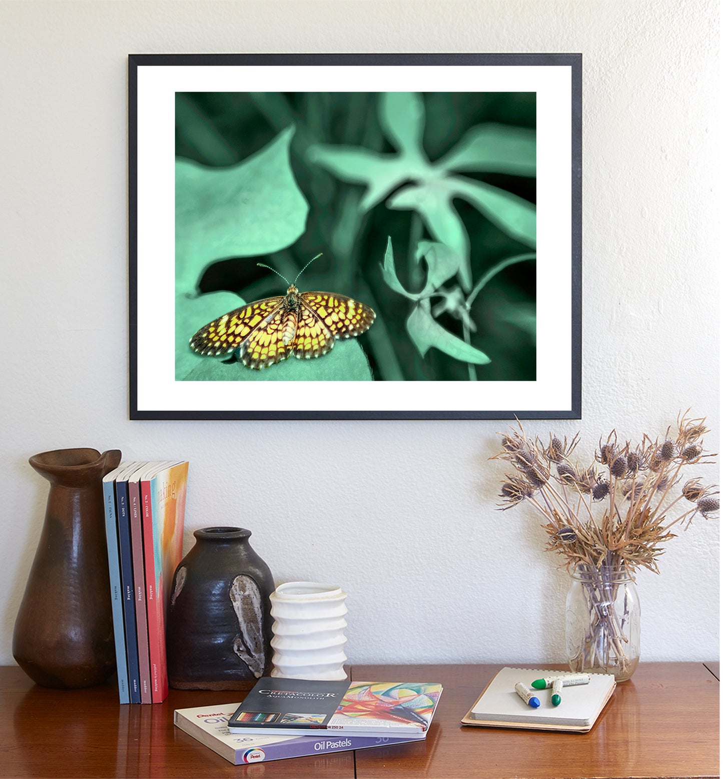 Golden Butterfly Art Photography as Nature Home Decor
