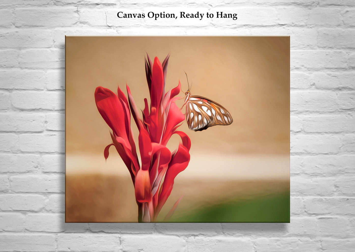 Gulf Fritillary Butterfly Picture as Arizona Insect Nature Decor Wall Art