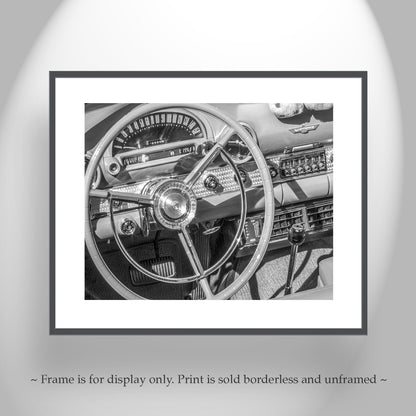 Ford Thunderbird Car Wall Art in Black and White as Wall Decor