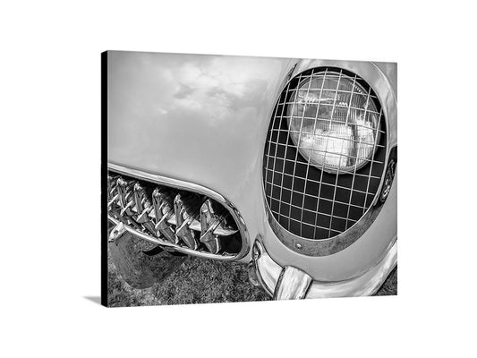 Corvette Picture in Black and White as Automobile Art