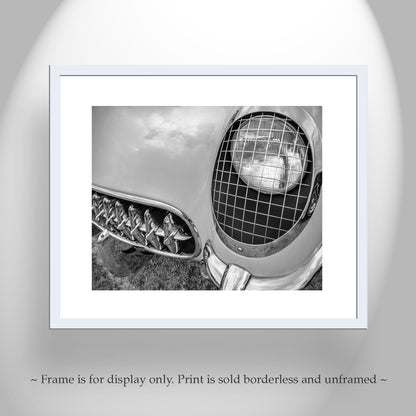 Corvette Picture in Black and White as Automobile Art