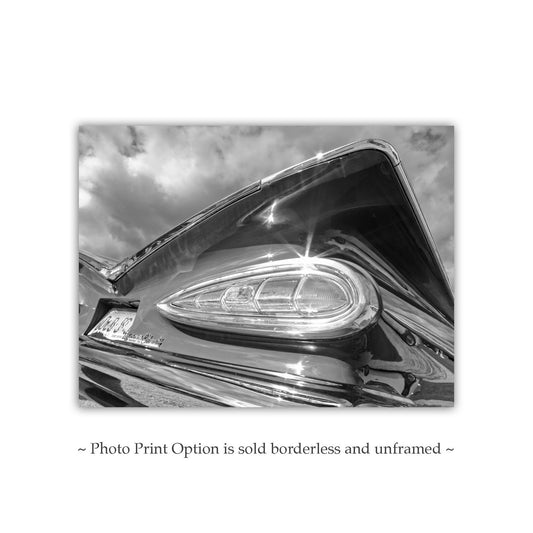 1959 Chevy Impala Car Print in Black and White | Vintage Chevrolet Picture