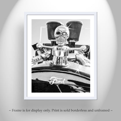 Hot Rod Muscle Car Art Canvas in Black and White | Ford Model T