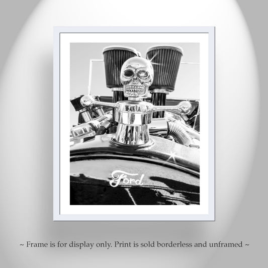 Hot Rod Muscle Car Art Canvas in Black and White | Ford Model T