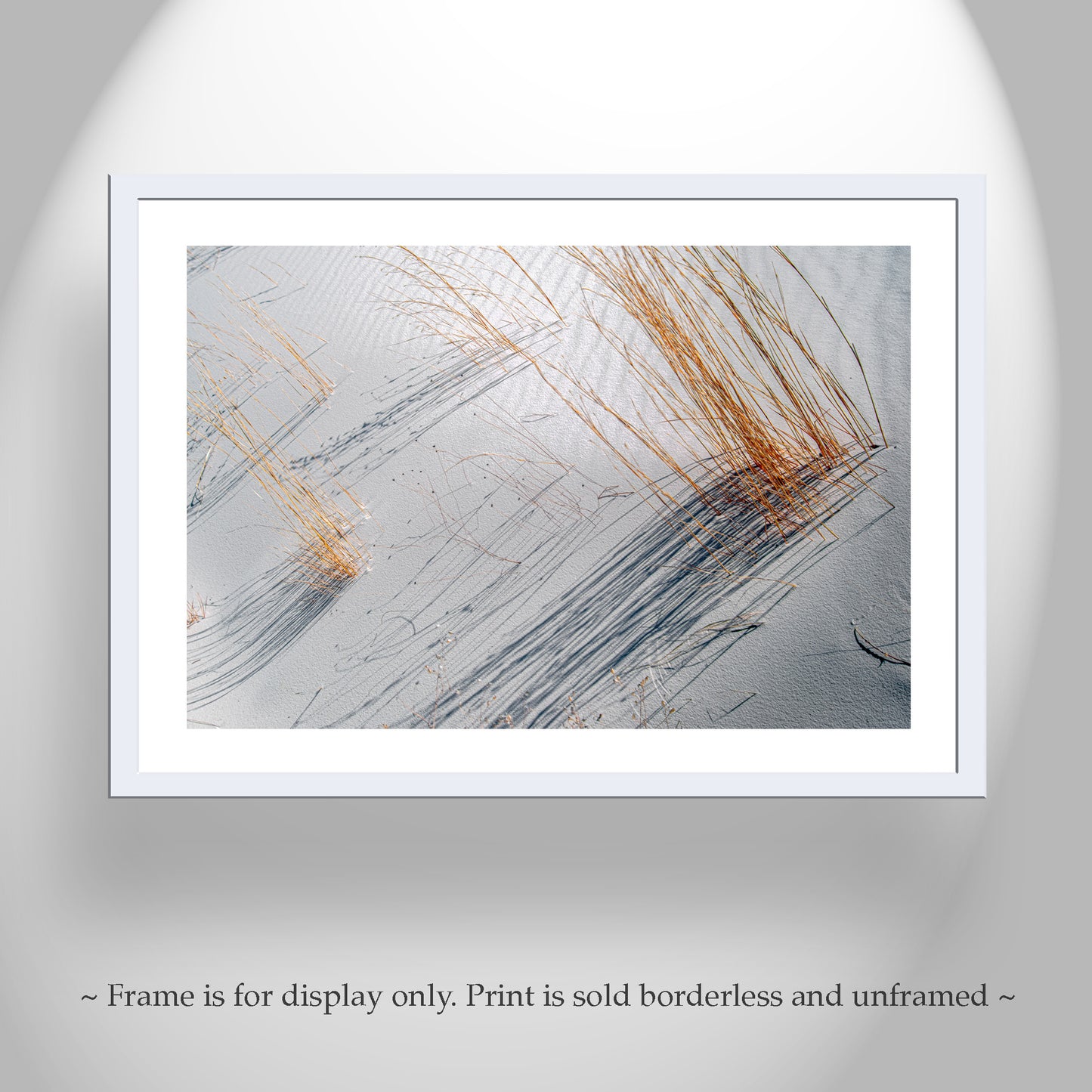 Abstract Minimalist Desert Art with New Mexico Gypsum Sand Dunes